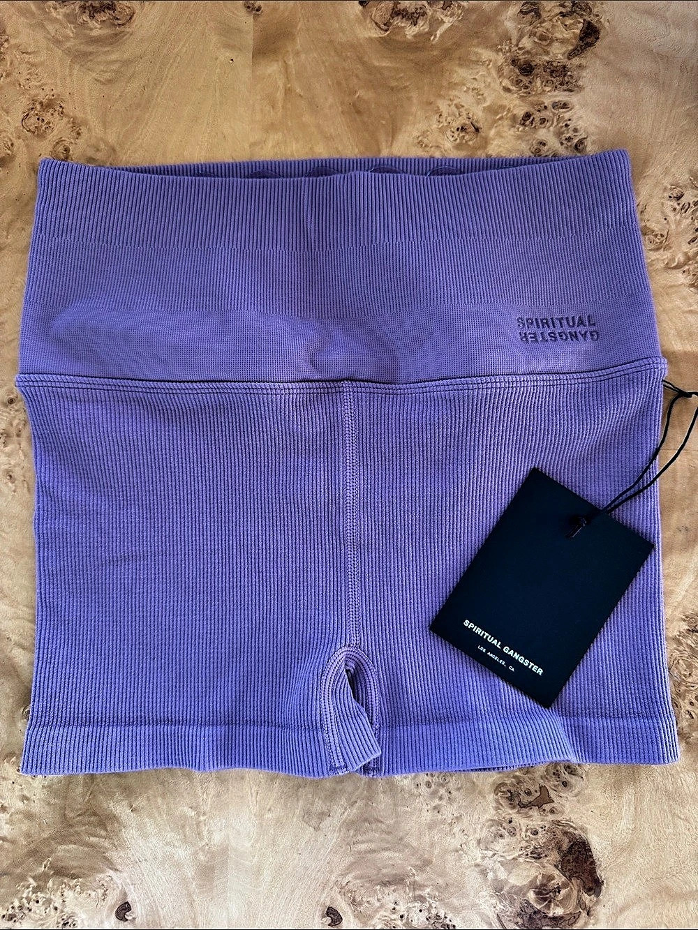 Spiritual Gangster Love 2" Shortie Bike Shorts Purple Small